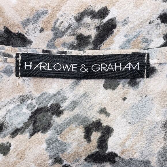 Harlowe & Graham Womens Small Ruffle Sleeve Popover Blouse - Picture 13 of 13